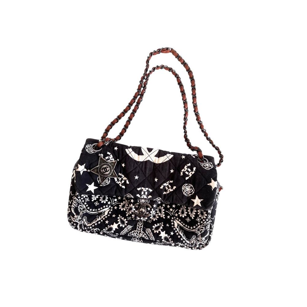 Chanel Paris-Dallas Bandana Flap Bag Quilted Canvas Medium